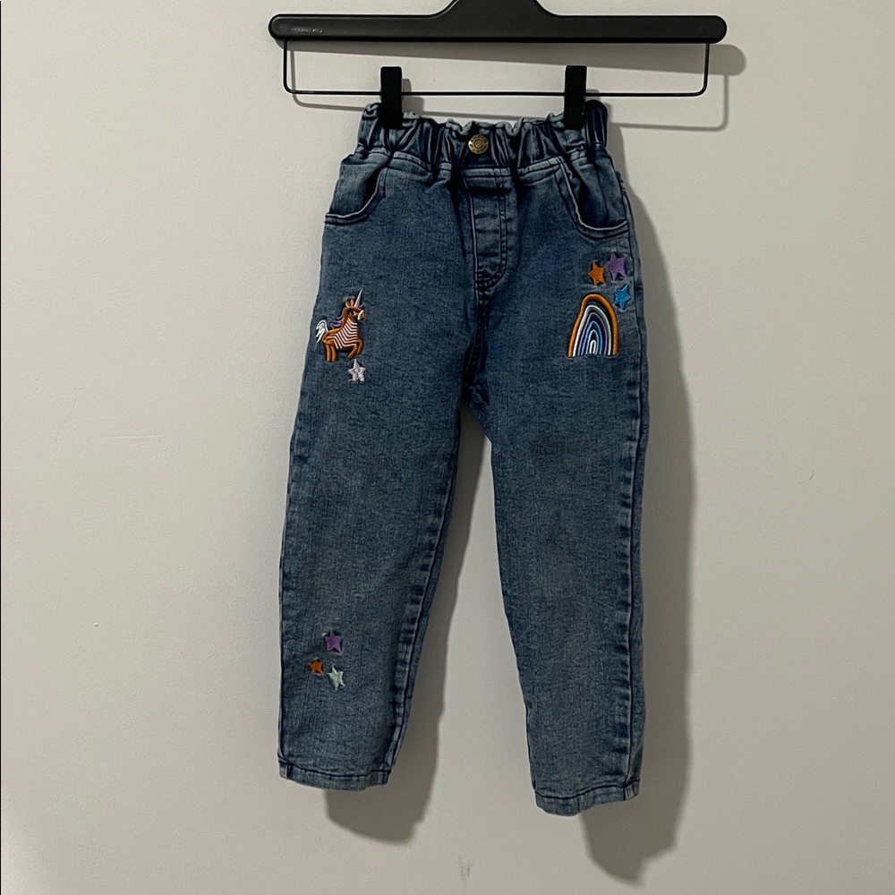 SHEIN embroidered denim